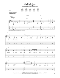 We offer original sheet music in a range of formats including, digital, hardcover, and softcover. Hallelujah Easy Guitar Tab Print Sheet Music Now