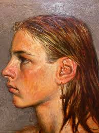 Caricature artist painting Mr. Bean in historical portraits