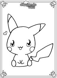 Dibujos De Pikachu Kawaii Para Colorear