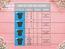 T Shirt Size Chart And Placement Svg T Shirt Size Chart Svg Etsy In 2021 Size Chart Chart Shirt Size