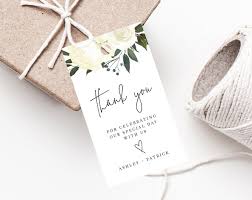 Wedding stickers, labels & tags. Wedding Favor Tag Template Thank You Tag Wedding Favor Label Greenery Wedding Gift Tags Floral Favor Tag Printable Templett W19 Kartu Undangan Pernikahan Souvenir Pernikahan Undangan Pernikahan