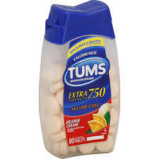 Antacids are a class of drugs used to treat conditions caused by the acid that is produced by the stomach. Tums Antacid Calcium Supplement Extra Strength 750 Chewable Tablets Orange Cream Sugar Free Antacids Ramsey S Cash Saver