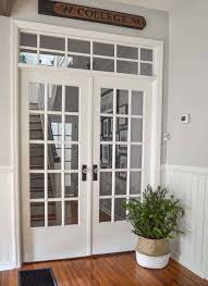 Install the handle for the french doors first, so you can open the leaf. French Doors And Hinged Patio Doors Interior Glass French Doors With Transom