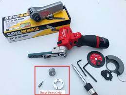 This little finger sander uses the same size belts as the black and decker powerfile and are available from your toolshed. Soltekonline Belt Sander Conversion Parts For Milwaukee M12 Cut Off Saw 2522 20 3 8 X 13