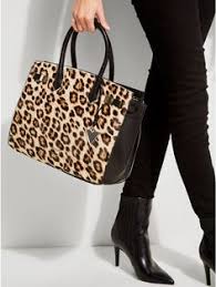 Guess authentic bonnie brown signature tote bag handbag purse nwt. 670 Bags In Leopard Prints Ideas In 2021 Bags Leopard Purses