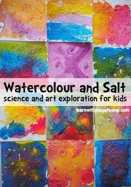Watercolour And Salt Science And Art Exploration For Kids Homeschool Art Teaching Art Kindergarten Art
