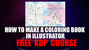 Adobe illustrator to make cloring books. How To Make A Coloring Book Cover Design In Illustrator For Kdp Amazon Tutorial Free Kdp Course Youtube