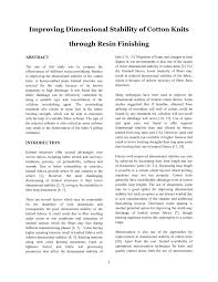Etsy.com has been visited by 1m+ users in the past month Pdf Improving Dimensional Stability Of Cotton Knits Through Resin Finishing