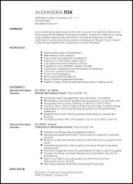 Printable social science teacher resume sample. Free Special Education Teacher Resume Example Resume Now