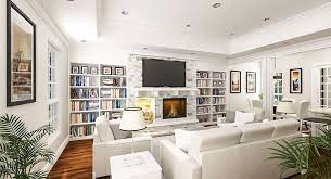 Large and simple living space featuring a pair of modern sofa sets with two center tables set on the hardwood flooring. 101 Large Living Room Ideas Photos Home Stratosphere