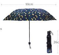 Wholesale Lemon 3 Fold Manual Printed Folding Umbrella ...