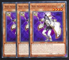 Set 3X WEISS ARCIDEMONE FEDELE DELLA LUCE in Italiano LEDE-IT024 Comune  YUGIOH