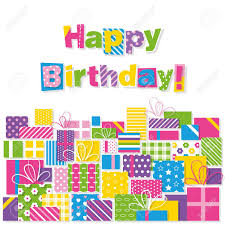 Send a birthday surprise that's bursting with color and celebration. Happy Birthday Presents Greeting Card Royalty Free Cliparts Vectors And Stock Illustration Image 33958263