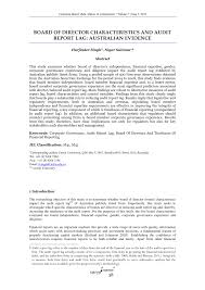Financial reporting is the disclosure of financial results to stakeholders about how a company is performing over time. Pdf Board Of Director Characteristics And Audit Report Lag Australian Evidence