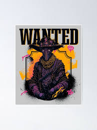 Alien Outlaw Cowboy - Wanted" Poster for Sale by AnAzArt | Redbubble