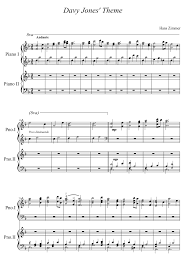 Davy Jones Theme Violin Music Sheet Music Piano Music