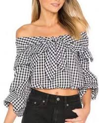 Black And White Checkered Off The Shoulder Top Https Www Tshirtxy Com Black And White Checkered Shirt For Women Crop Shoulder Top Plaid Shirt Women Tops Women Crop