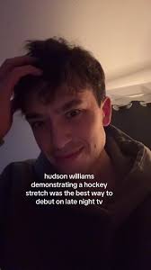 Hudson William Doing Hockey Stretches
