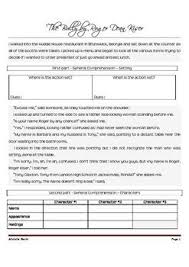 The Bully Short Story Worksheet Bundle College Anglais College Anglais
