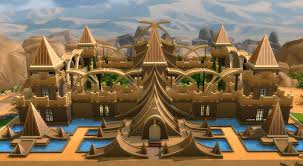 The bottom half of the house has an original brick foundation and built upward using a wooden exterior. Download Golden Fantasy Castle Sims Online
