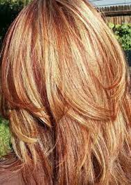 Blonde Hair With Red And Auburn Hair Highlights Lowlights Hair Color Red Highlights Red Hair Color
