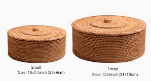 Little hippo 2pc large cotton rope basket, white (16x15) 100% natural cotton! Hand Woven Storage Basket With Lip Large Rattan Basket Vietnam Round Grace Painting Crafts