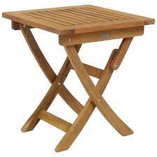 Topeakmart 3 pcs folding bistro set, patio garden table set of round glass top table and 2 folding chairs, outdoor dining and conversation set for lawn,garden,deck,backyard,balcony, black $88.99 $ 88. Sol 72 Outdoor Andrimont Folding Wooden Side Table Wooden Garden Furniture Wooden Side Table Folding Garden Table