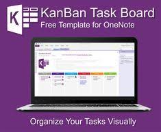 Visualize Your Tasks In An Easy To Use Kanban Board For Ms Onenote Another Free Template From Auscomp Com Onenote Template Kanban Board Kanban