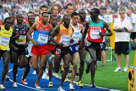 Asbel kiprop of kenya and aman wote of ethiopia compete in the men's 1500 metres heats during day six of the 15th iaaf world athletics championships. Berlin 2009 12th Iaaf World Athletics Championships 5000m World Athletics Athlete Bernard Lagat