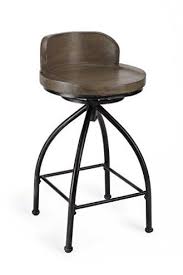 Fivegiven Rustic Industrial Counter Stool 24 Inch Bar Stools With Backs Swivel Counter Height For Kitch Industrial Counter Stools 24 Inch Bar Stools Bar Stools