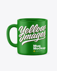 Download Ceramic Mug Mockup In Cup Bowl Mockups On Yellow Images Object Mockups PSD Mockup Templates