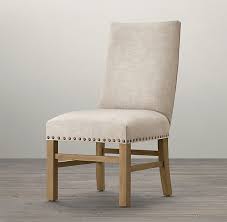 Кресло louisa bergere chair белый лен. Nailhead Fabric Side Chair