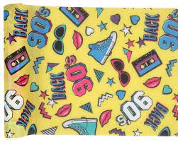 Camino De Mesa Fiesta Anos 90 5m Por Solo 9 85 Tienda Online Envio En 24h Fiestafacil Com Fiestafacil Com Articulos De Decoracion Para Fiestas