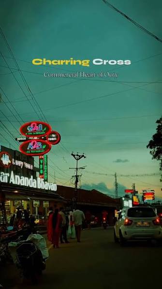 Charring Cross, Ooty❤️😍 The Heart Of Ooty❤️, Charring Cross in Ooty is a bustling, central junction on National Highway 67, connecting Commercial Road and the Ooty-Coonoor road, known for the landmark ...