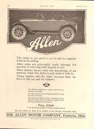 24 Allen Motor Co Car Ads Ideas Car Ads Willys Touring
