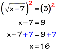 Get the exponential term by itself before you use a logarithm. Solving Radical Equations Chilimath