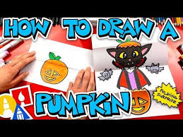 How To Draw A Pumpkin Vampire Kitten Folding Surprise Youtube Art For Kids Hub Halloween Art Lessons Art For Kids