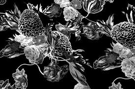 Black And White Floral Fabric By The Yard Floral Fabric Modern Floral Black And White By Peacoquettedesigns Vintage Home Decor Uphlstery Cotton Fabric By The Yard With Spoonflower With Images Modern Floral Vintage House Floral Fabric