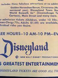 1956 A Day At Disneyland Ticket Plan Flyer With Admission Etsy Disneyland Tickets Disneyland Disney Memories