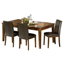 It looks smart and stylish and can really make an impact in a white kitchen. Steve Silver Company Davenport Slate Dining Table With 12 Inch Leaf Walmart Com Walmart Com