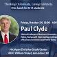 MCSC Friday Lunch Series - Paul Clyde — Michigan event image