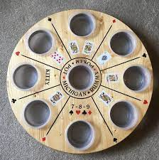 Michigan Rummy Tripoley Rummoli Game Board Hand Crafted Etsy Board Games Wood Games Wooden Games