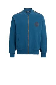 Jacquard Stripe Bomber Jacket Roberto Cavalli Bomber Jackets