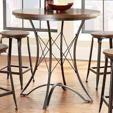 Recaceik 3 piece pub dining set, modern round bar table and stools for 2 kitchen counter height wood top bistro easy assemble for breakfast nook living room small space restaurant, rustic brown 23. Round Bar Height Dining Table Ideas On Foter