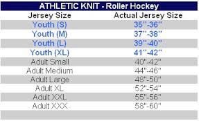 Toddler Hockey Jersey Size Chart Best Picture Of Chart