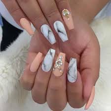 Easy Black And Blue Nail Designs Nail Art Ideas For Sarong Nails Peach And Marbles Simple Step By Step Design Design Ide Cute Simple Nails Cute Easy Nail Designs Grey Acrylic Nails