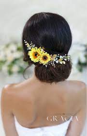 We use various sizes of the best artificial. Hypatia Yellow Sunflower Bridal Headpiece Fall Wedding Flower Crown Autumn Halo By Topgracia
