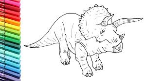How To Draw Herbivorous Dinosaur Drawing And Coloring The Triceratops From Jurassic World Youtube how to draw herbivorous dinosaur drawing and coloring the triceratops from jurassic world