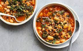 Lemony White Bean Soup With Turkey And Greens Recipe Recipe In 2021 White Bean Soup Nyt Cooking Bean Soup Recipes