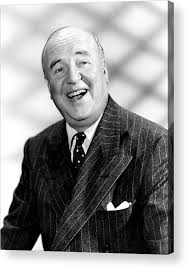William Frawley Smiling in Pinstripe Suit Acrylic Print by Everett - Fine  Art America